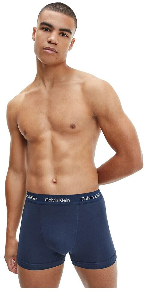 Calvin Klein Cotton Stretch Boxer Brief 3-Pack Black/Blue/Cobalt NU2666-062  at International Jock