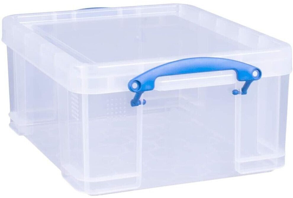 Really Useful Products Plastic Storage Box  21 L transparent