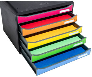 EXACOMPTA BIG BOX+ - Stapelbare Box Mit 5 Schubladen Für A4 Ordner