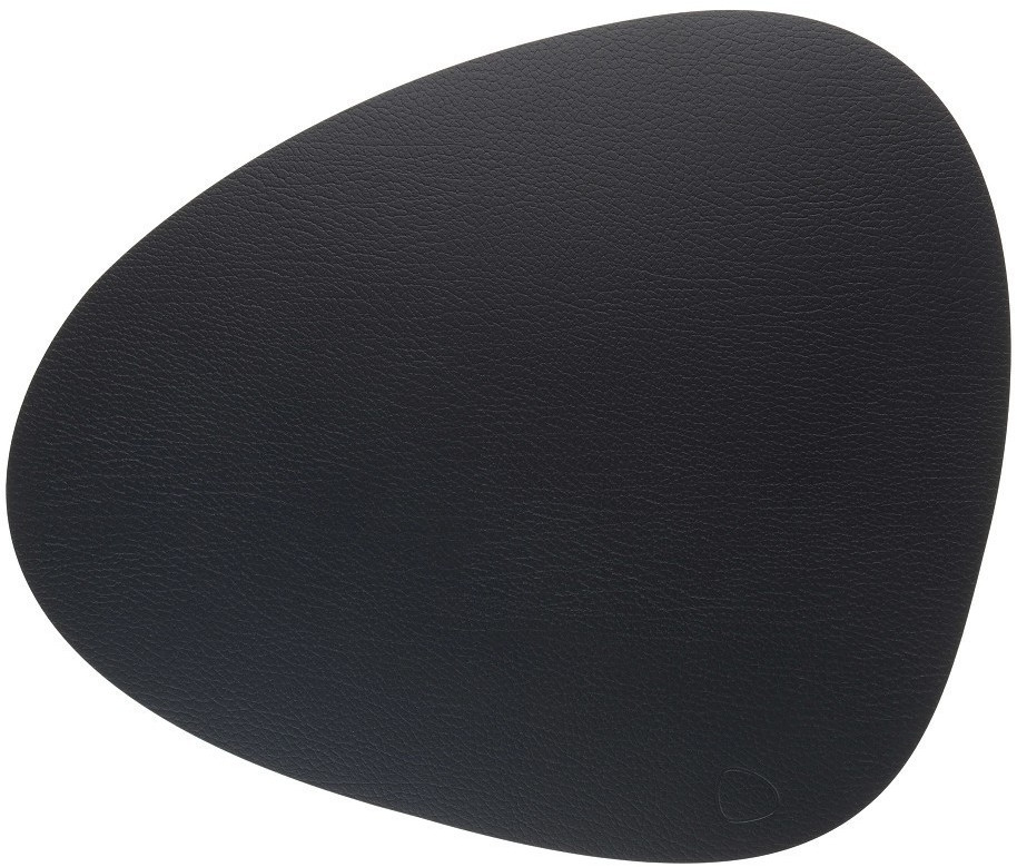LINDDNA Placemats Nupo CURVE 37 x 44 cm Leather Bull Black