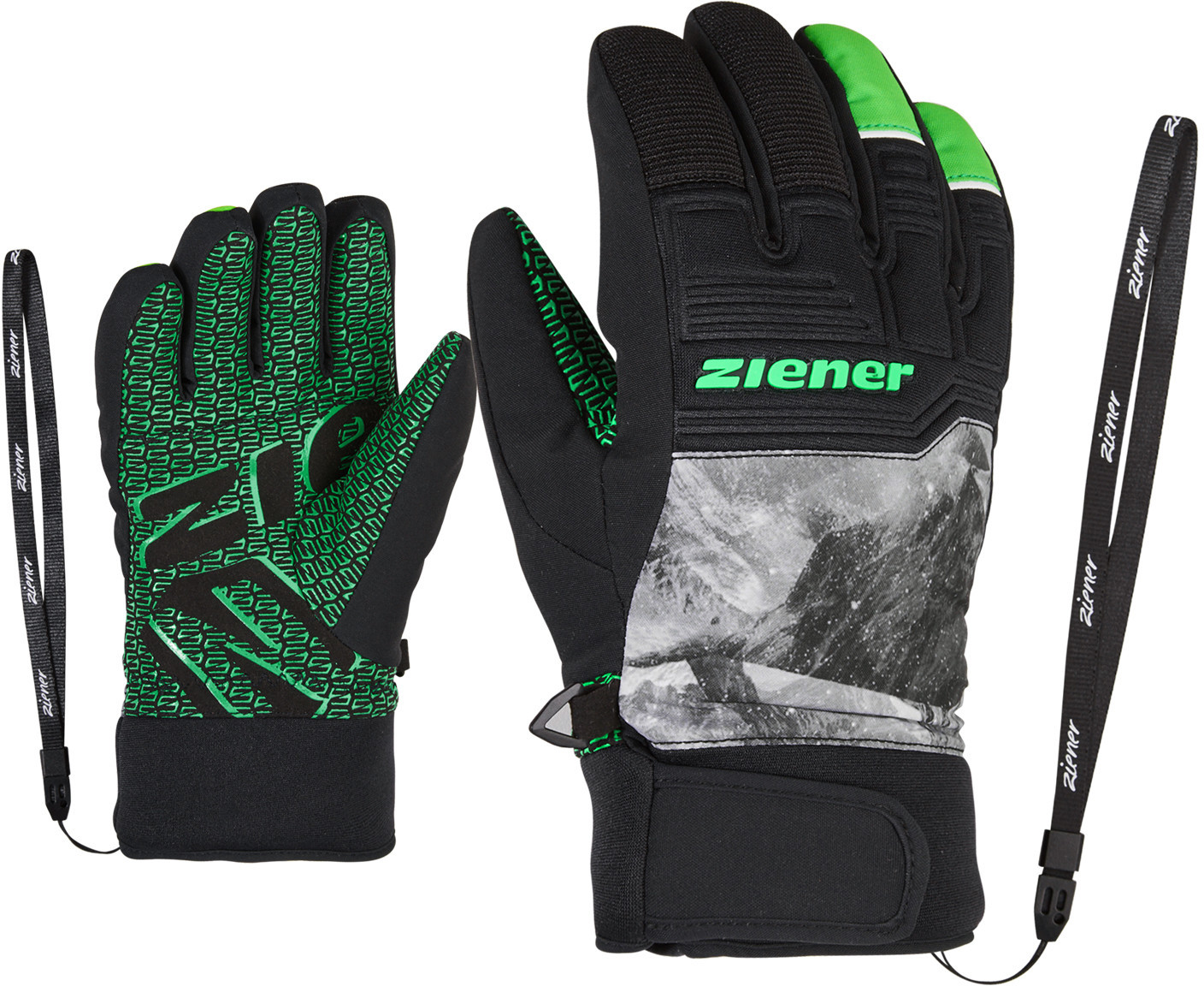 Ziener Lanus AS(R) Pr Jr grey mountain print