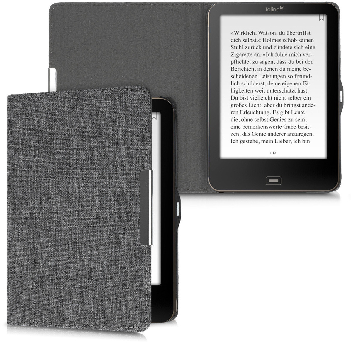 kwmobile Case Tolino Vision 4 HD grey (38481.22)