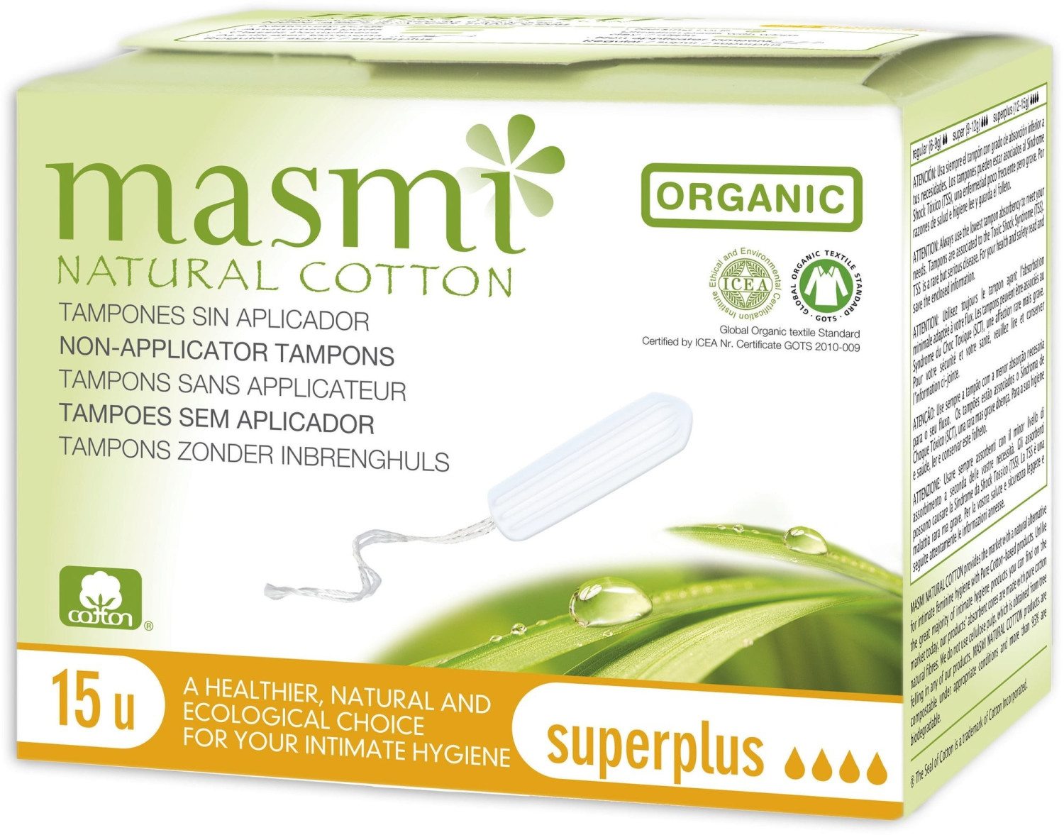 Masmi Organic tampons Super Plus (15 pcs.)