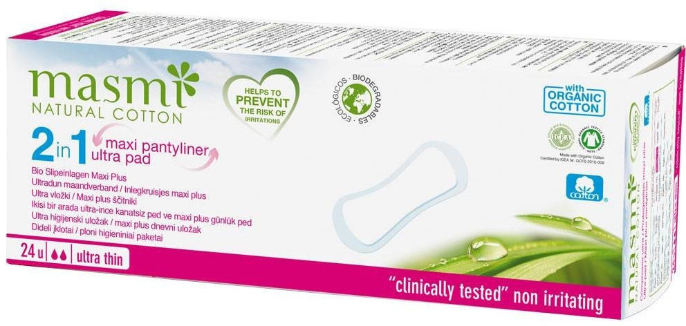 Masmi Organic panty liners extra long (24 pcs.)