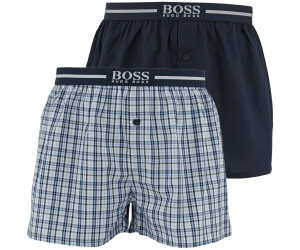 BOSS Herren NOS Boxer EW 2P Pyjama-Shorts aus Baumwoll-Popeline im Zweier-Pack