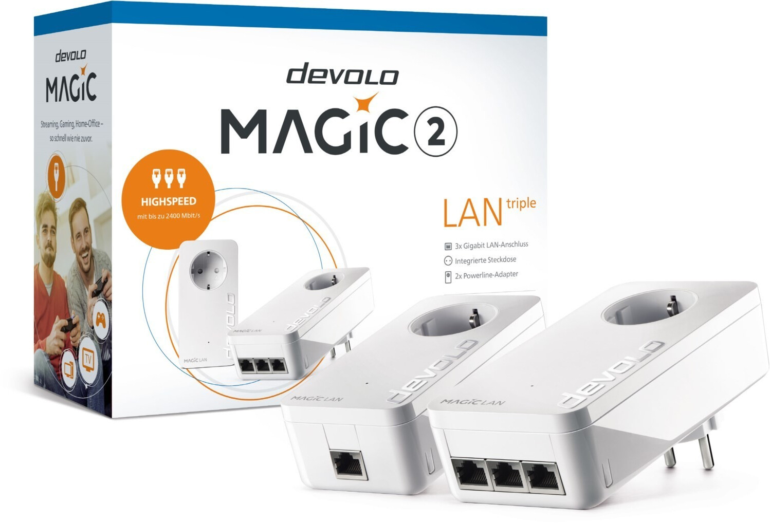 Pack de 3 adaptateurs CPL Devolo Magic 2 LAN Triple - CPL