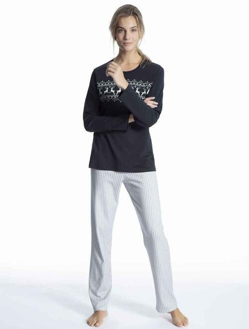 Calida Pyjama (41427) dark lapis blue