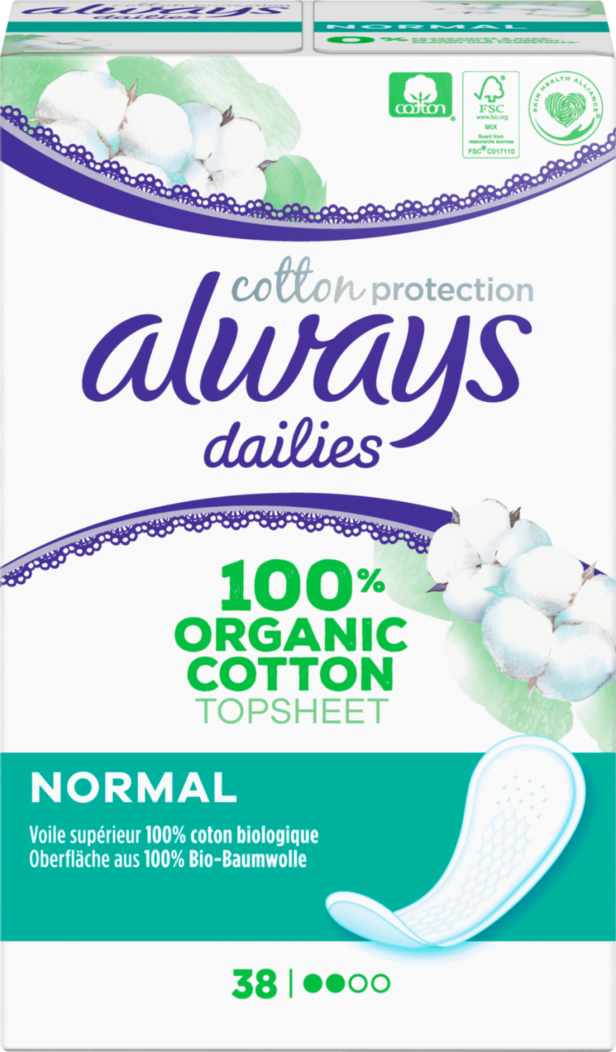 Always Panty liner Cotton Protection Normal (38 pcs.)