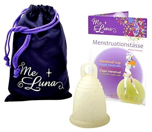 Me Luna Menstrual Cup Sport - Ring - Gold Glitter - Size L
