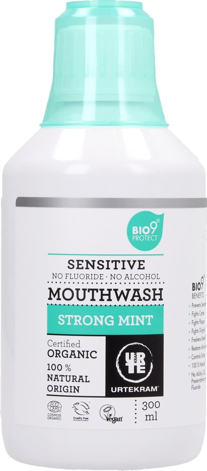 Urtekram Strong Mint Sensitive Mouthwash (300ml)