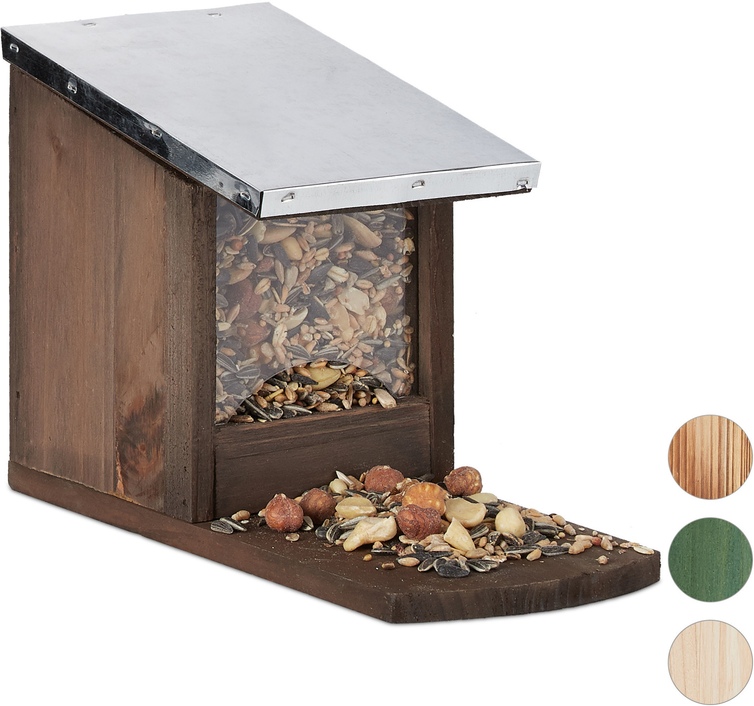 Relaxdays Squirrel Feeder Dark Brown
