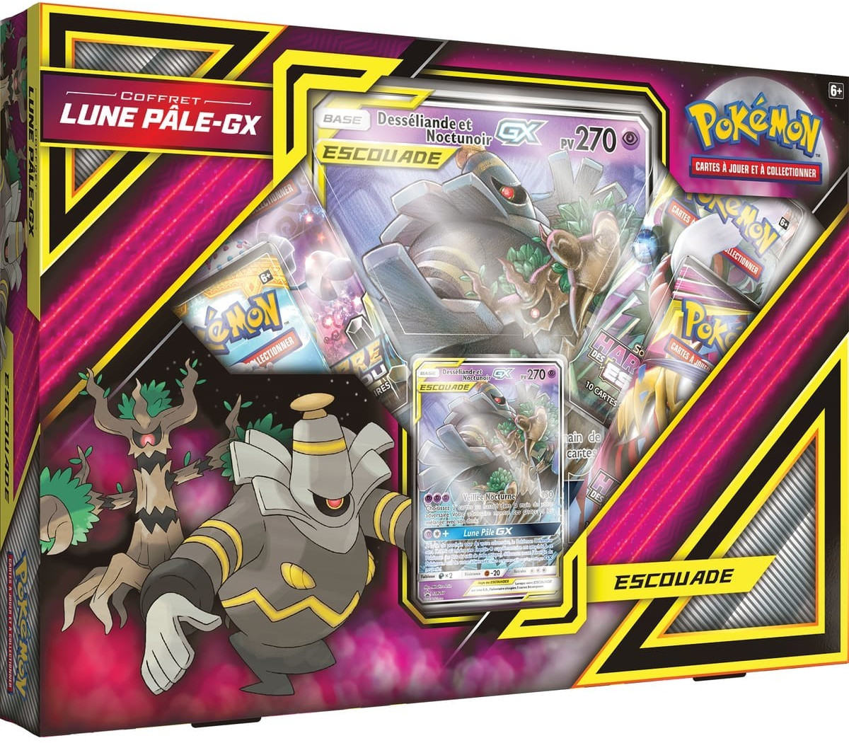 Asmodée Pokémon Coffret Lune Pâle-GX Escouade Desséliande et Noctunoir (français)