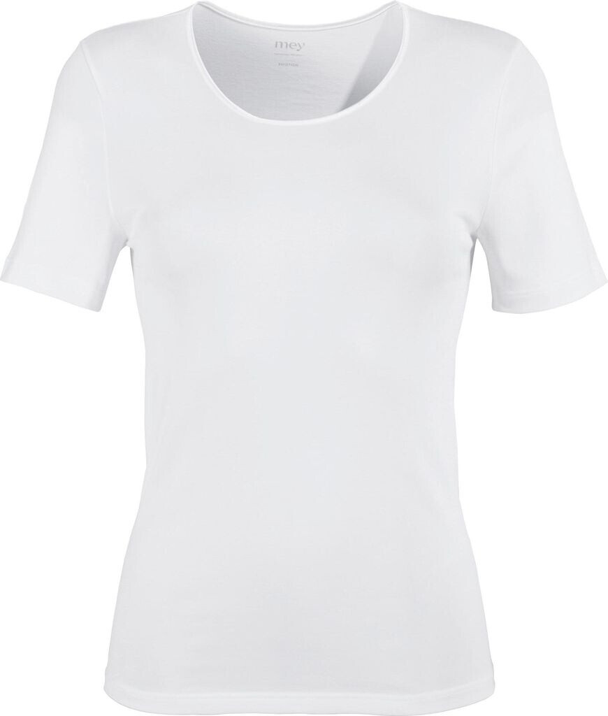 Mey 56201-1 - Top Donna Manica Corta Colore Bianco - Capo Intimo O Maglietta Basic In Puro Cotone - Taglia 46 - 3