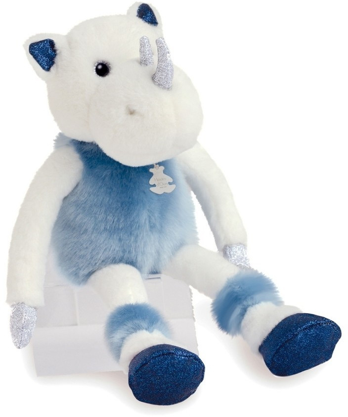 Histoire d'Ours Happy Twist Family -  Rhino bleu 35 cm
