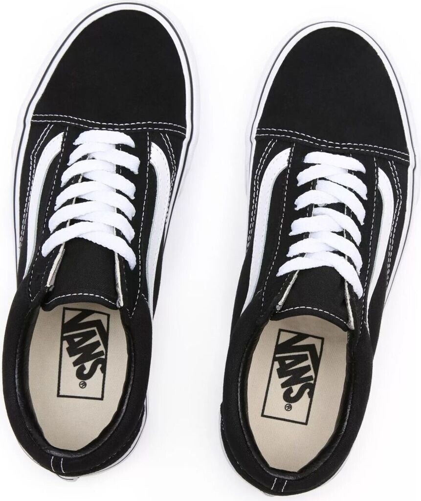 Vans old skool platform trainers black checkerboard true white on sale