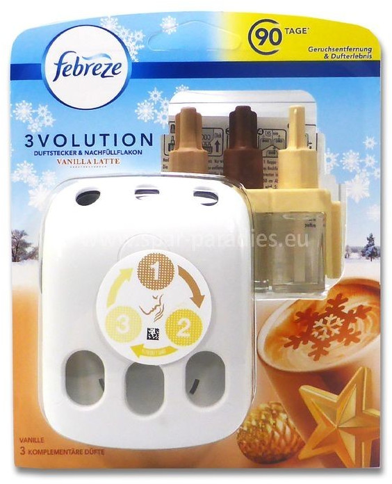 Febreze Raumduft Febreze 3Volution Duftstecker Nachfüllflakon vanilla latte  20ml (2er P