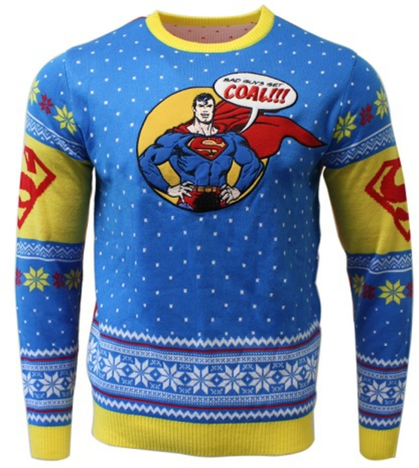 Numskull Superman Xmas Pullover blue/red