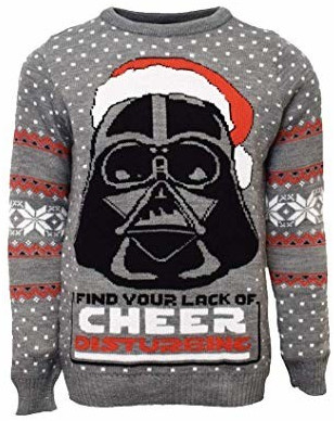 Numskull Darth Vader Xmas Pullover grey