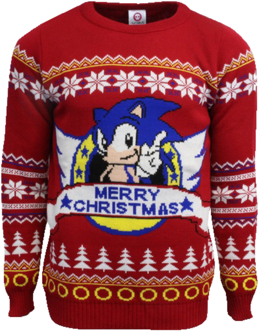 Numskull Sonic The Hedgehog Xmas Pullover red