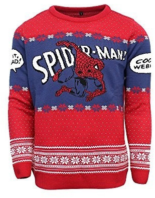 Numskull Spider-Man Cool it Webhead Xmas Pullover red / blue