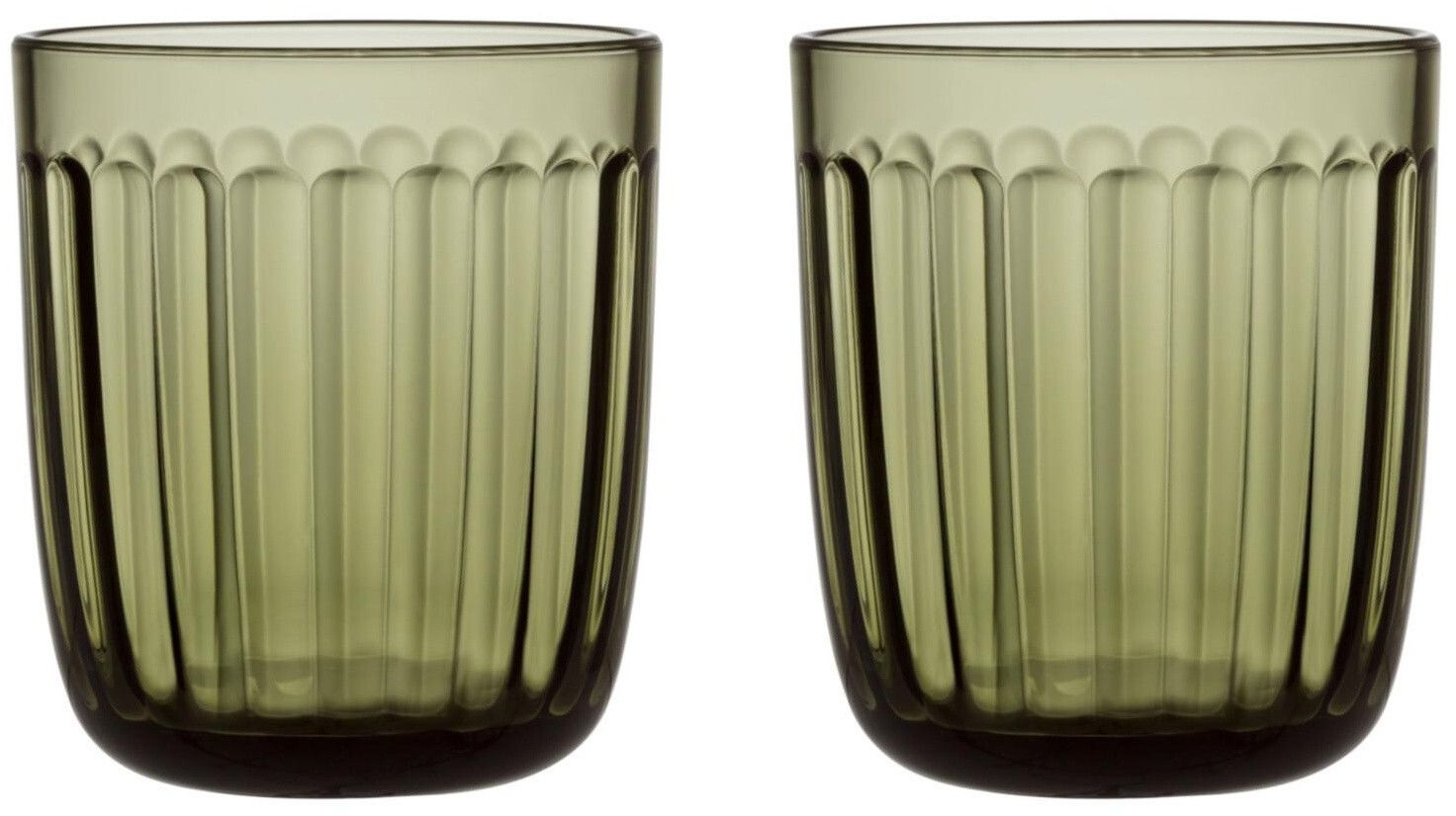 iittala Raami drinking glass 26 cl moss green set of 2
