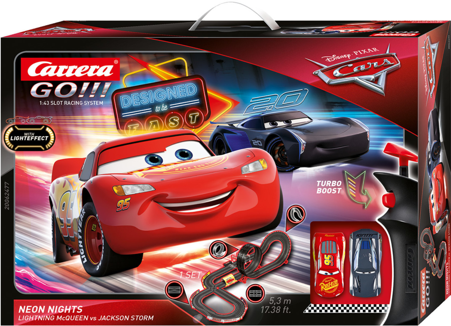 Photos - Car Track / Train Track Carrera Toys   Go!!! Disney Pixar cars Neon Nights 