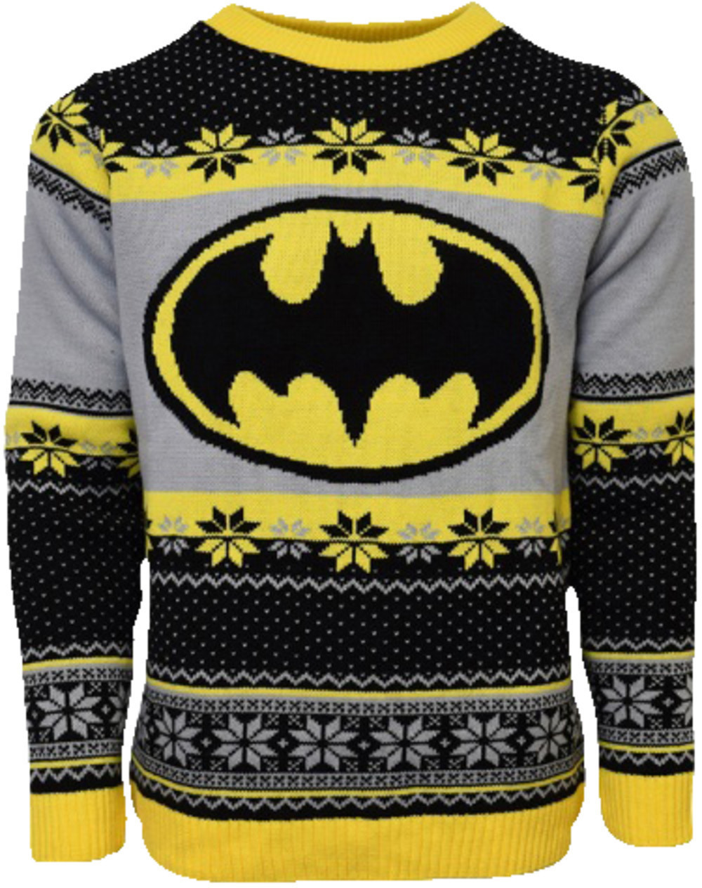 Numskull Batman Logo Xmas Pullover black / yellow