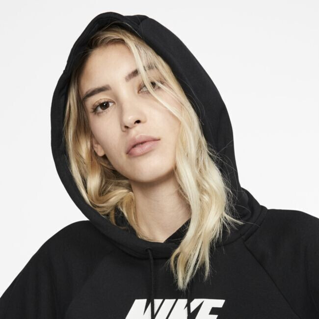 Black and white nike sweatshirt women's cheap