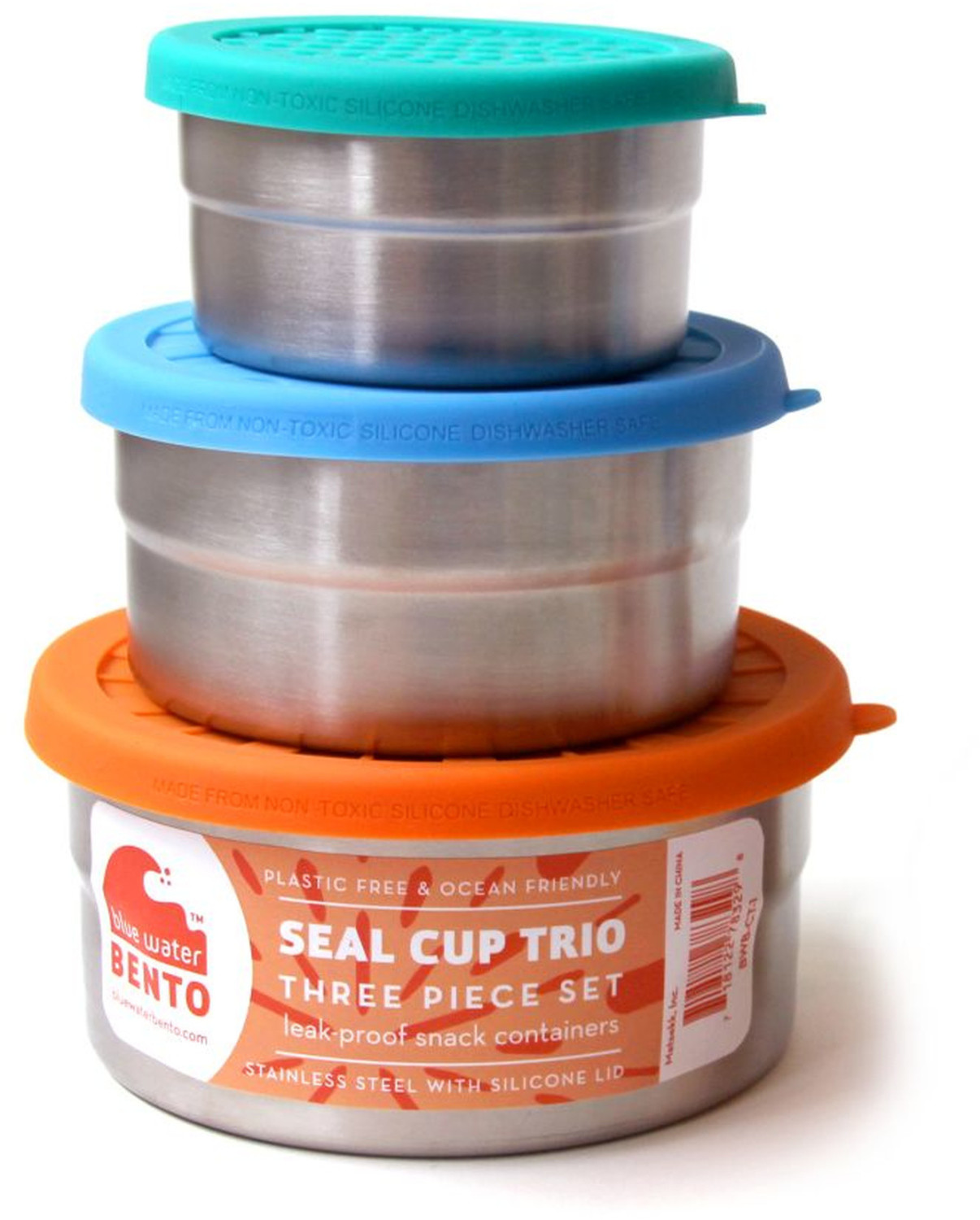 ECOlunchbox Blue Water Bento Seal Cup Trio