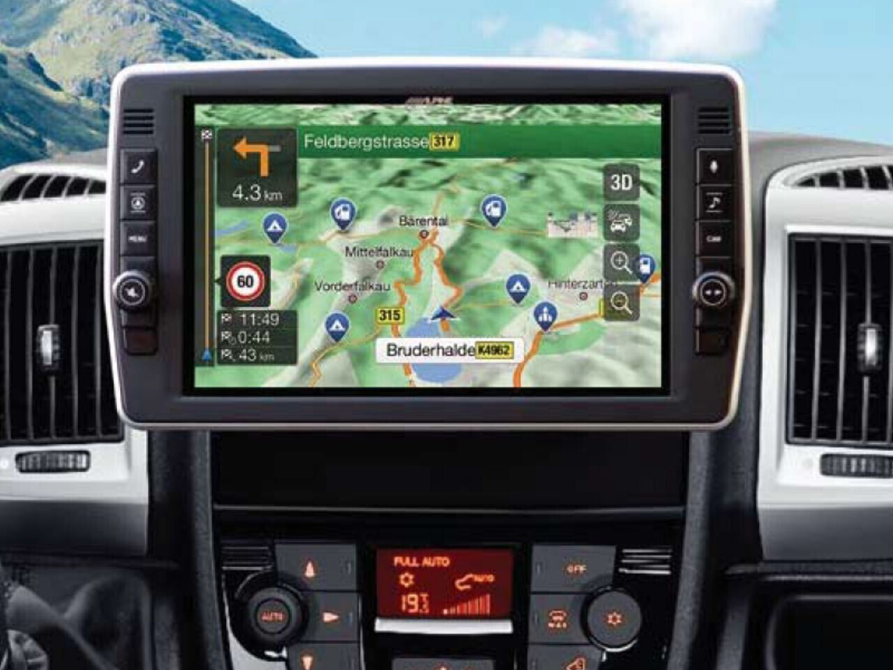 Alpine - X903D-DU 9-Zoll-Navigationssystem mit Tochscreen für Fiat