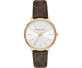 Michael kors women's pyper on sale black leather strap watch 38mm