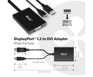 Club3D DisplayPort to Dual Link DVI-I (CAC-1010) au meilleur prix
