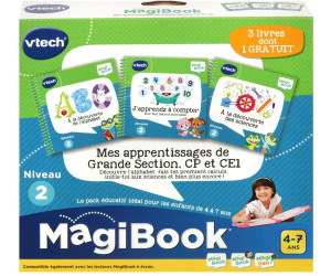 Vtech Pack de 3 livres Magibook - Mes apprentissages de grande section CP &  CE1 au meilleur prix sur