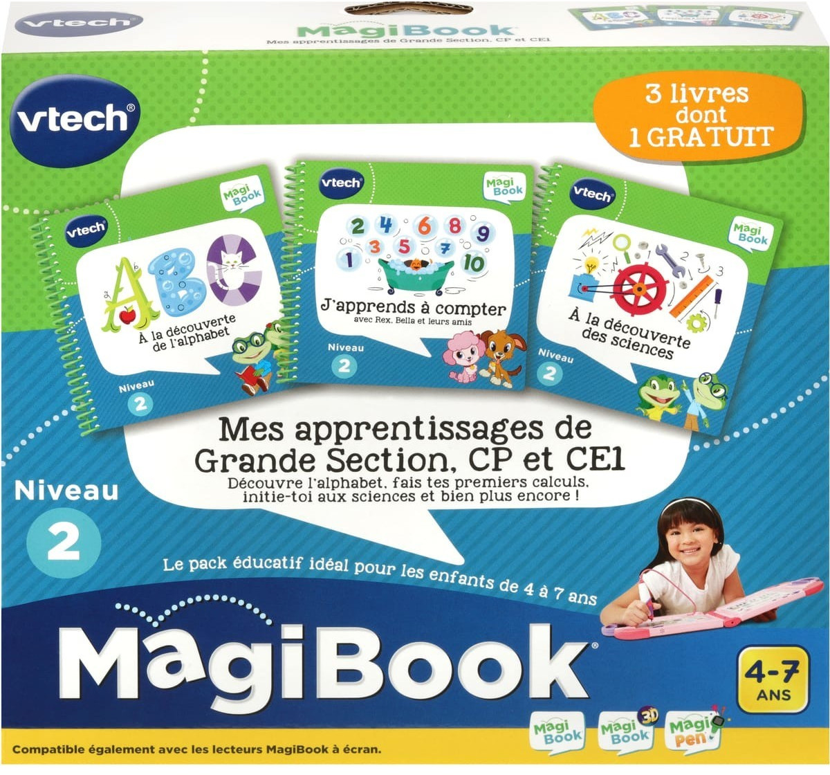 VTech - Magibook 3D - Starter Pack, Livre Interactif enfant