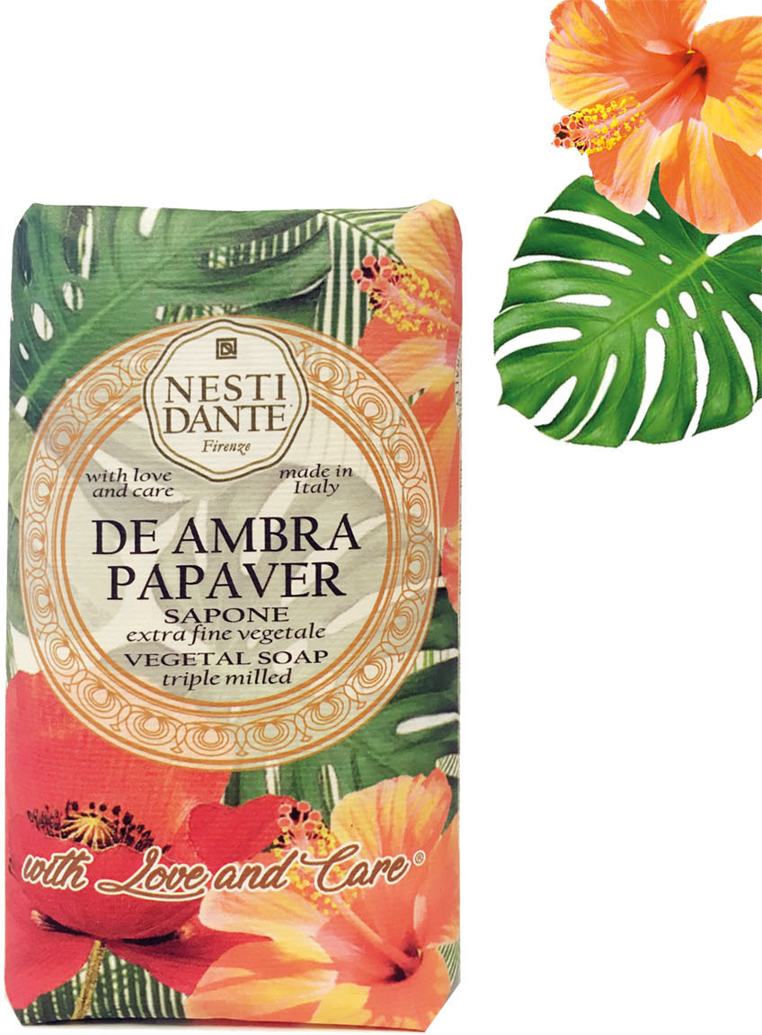 Photos - Shower Gel Nesti Dante Love and Care De Ambra Papaver Vegetable Bar Soap 