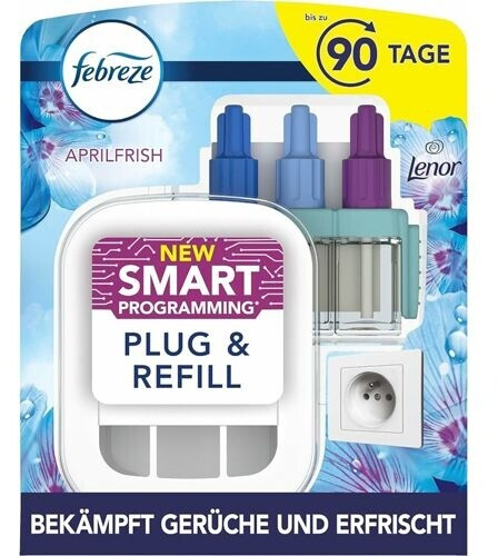 Febreze Auto Luchtverfrisser - Lenor Aprilfris, Set Van 3, Verwijdert Geuren 30 Dagen