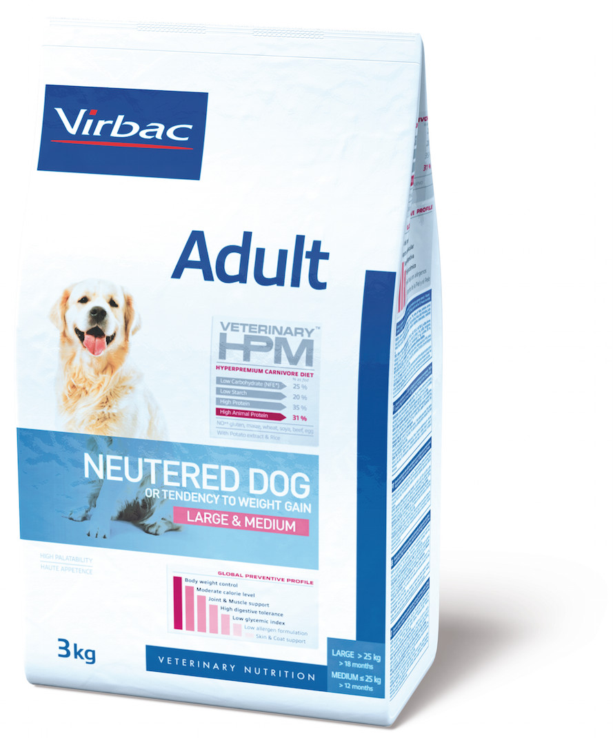 Virbac Veterinary HPM Adult Neutered Dog Large & Medium 7kg