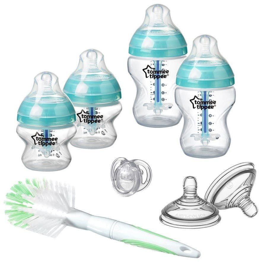 Tommee Tippee Advanced Anti-Colic Bottle Feeding Starter Kit green