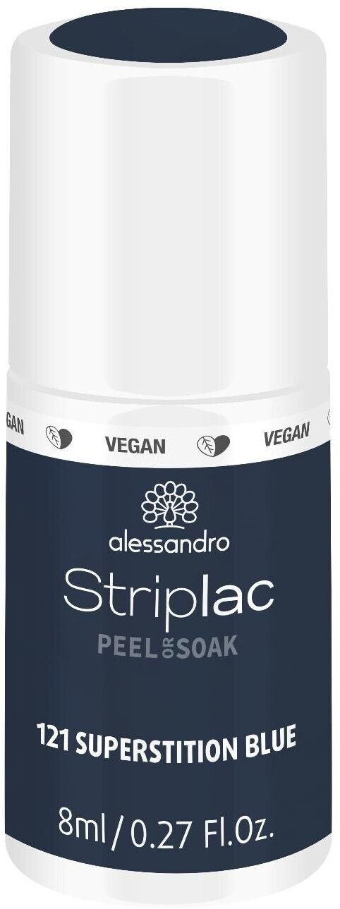 Alessandro Striplac Peel or Soak - 121 Superstition Blue (8 ml)