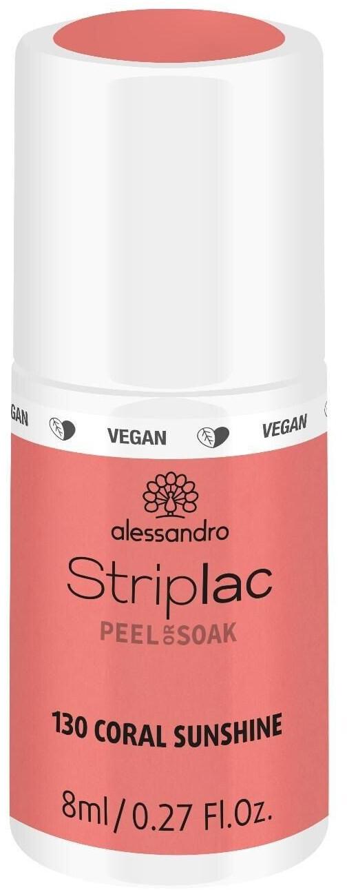 Alessandro Striplac Peel or Soak - 130 Coral Sunshine (8 ml)