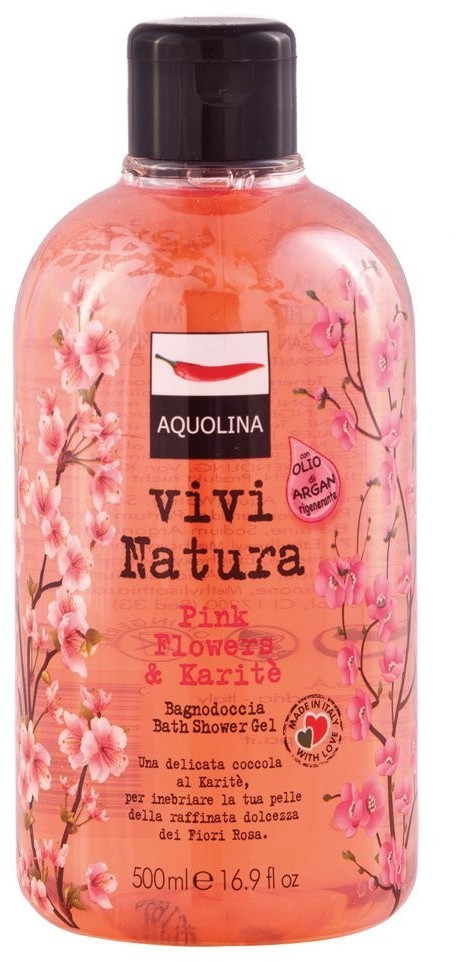 Aquolina Vivi Natura Pink Flowers & Karité Bath Shower Gel (500ml)