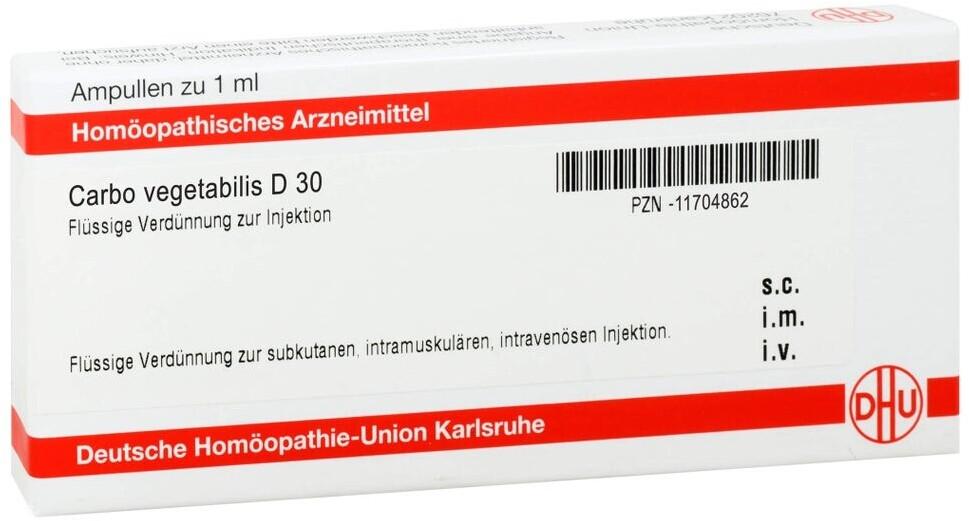 DHU Carbo Vegetabilis D 30 Ampullen (8x1ml) ab 19,27 € | Preisvergleich ...