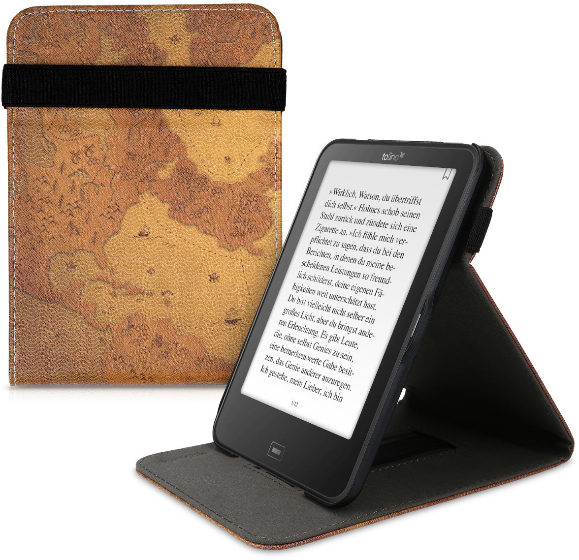 kwmobile Case Tolino Vision 4 HD brown (46723.1)