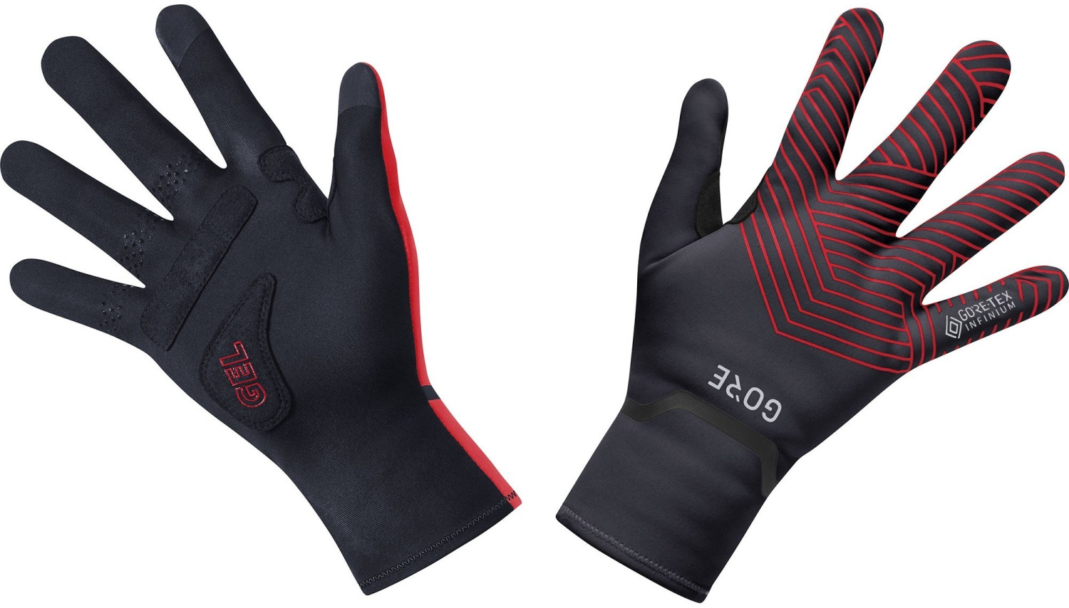 Gore C3 GTX I Stretch Mid Gloves black/red