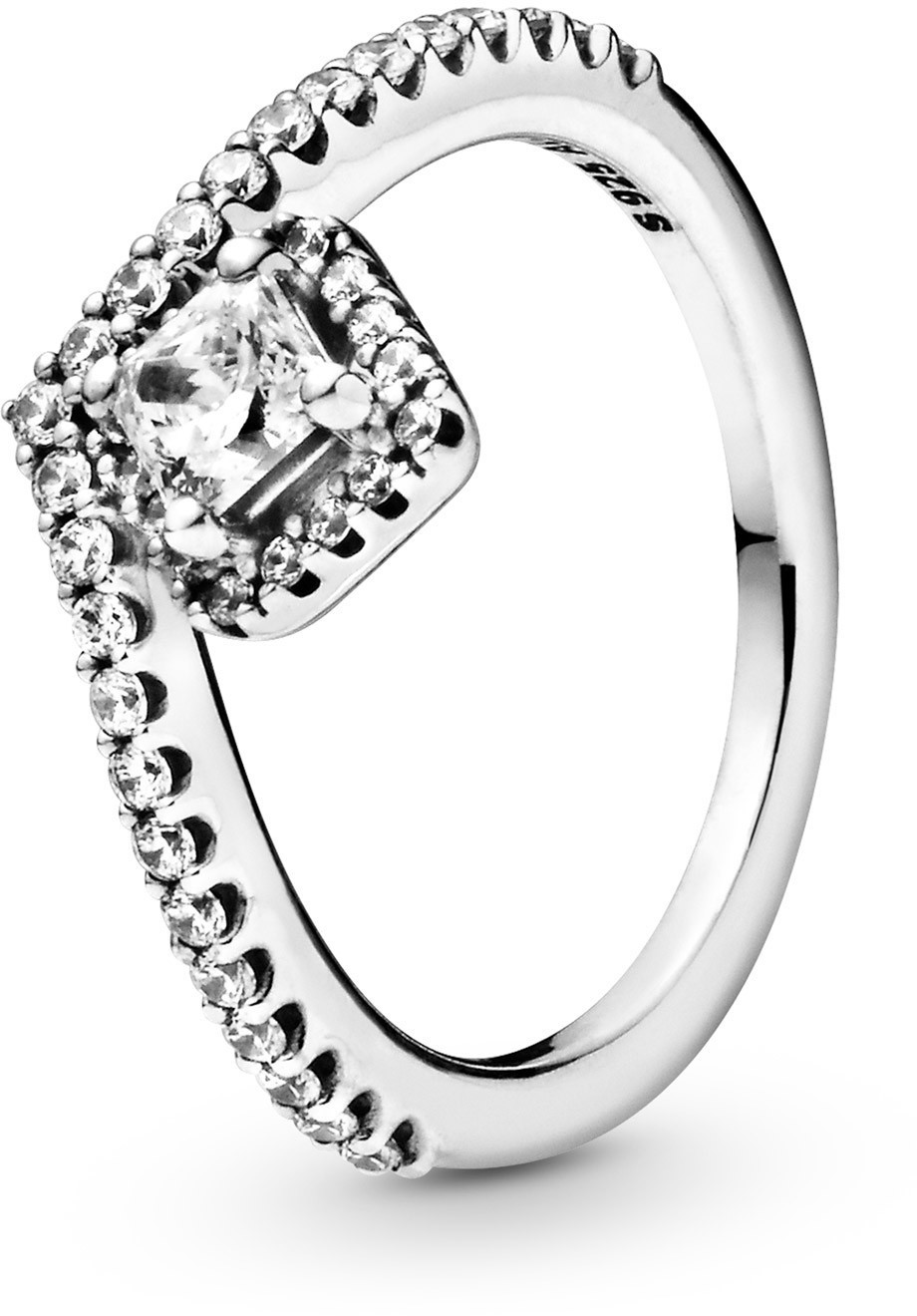 Pandora Square Sparkle Wishbone (198420C01)