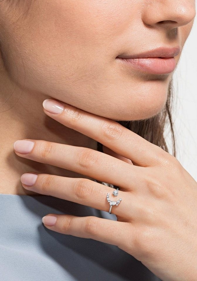 Swarovski Penelope Cruz Moonsun Offener Ring silberfarben ab 57 58 Preisvergleich bei idealo