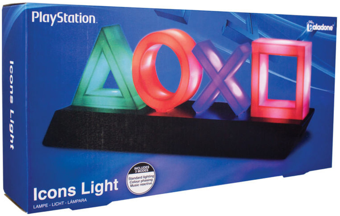 Paladone Playstation Lumières Icones à 3 Modes - Réagit à la