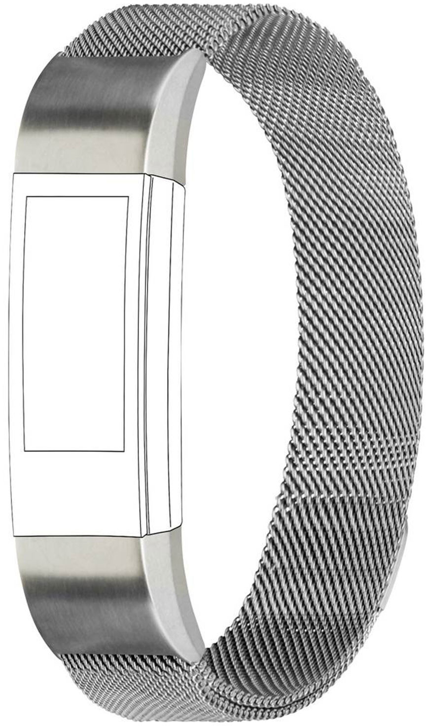 topp Fitbit Alta Mesh Strap Silver