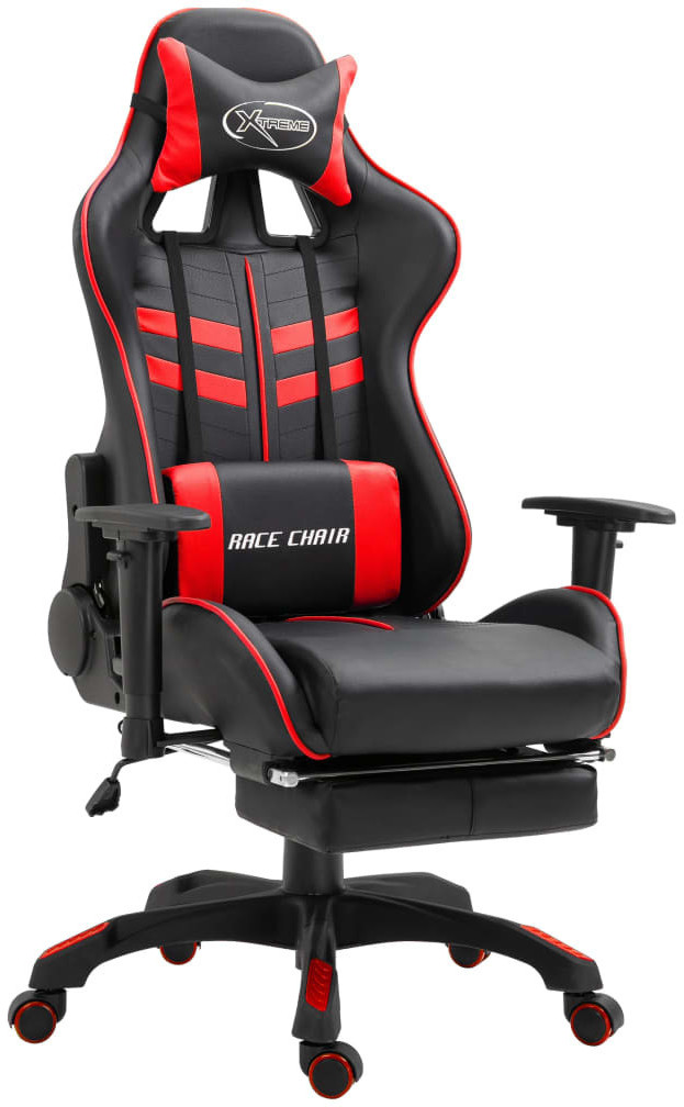 VidaXL Gaming Chair PU with Footrest Red (20201)
