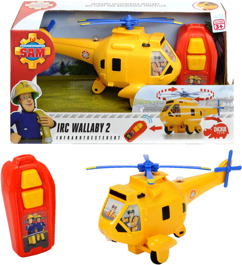 Dickie Firefighter Sam IRC Wallaby 2 Toy Helicopter Yellow